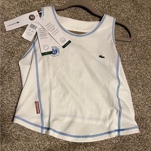 NWT LACOSTE Athletic or Tennis top 10 42 Roland Garros Paris Higher Neckline